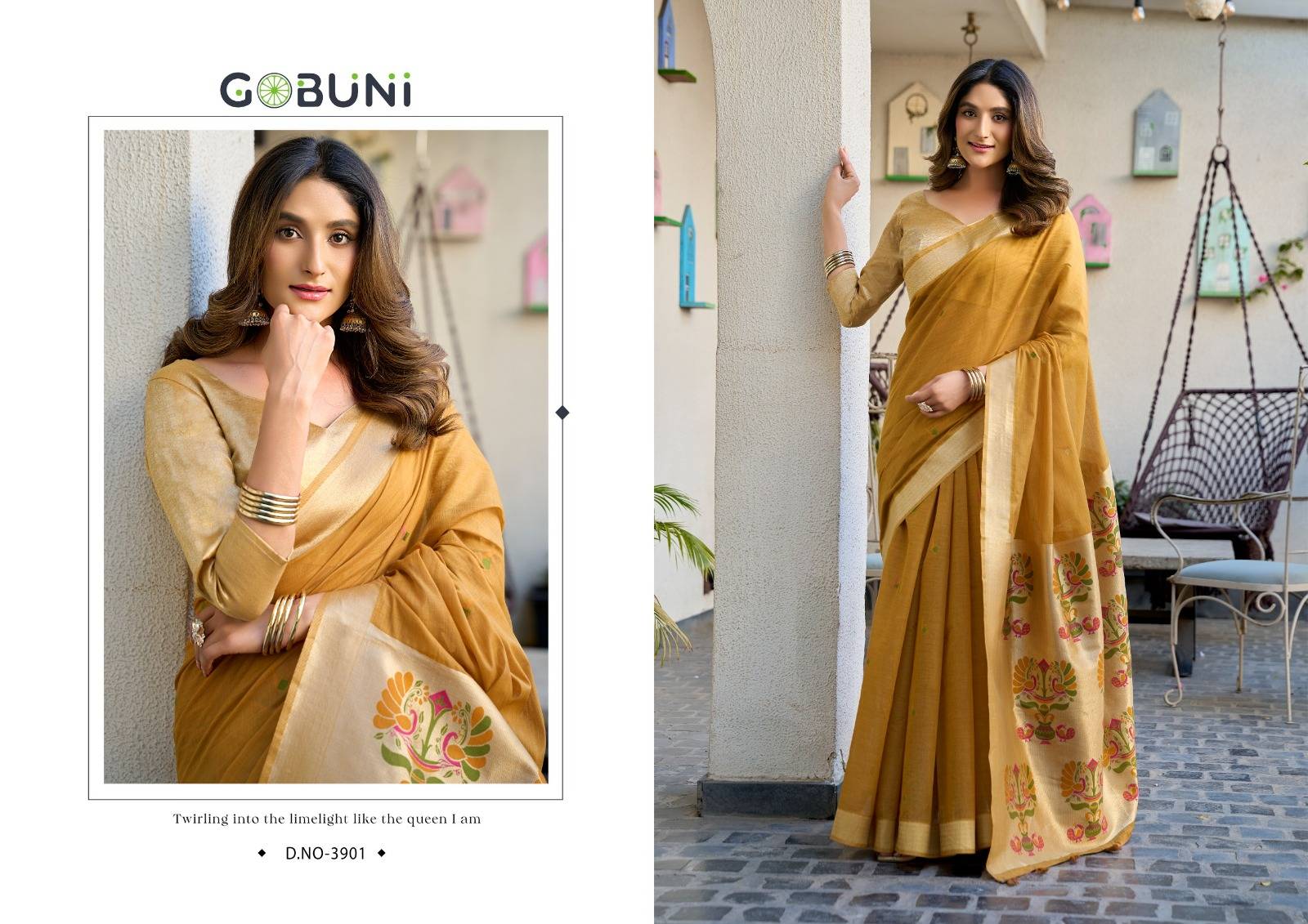 SURBHI BY GOBUNI 3901 To 3906 Series Indian Traditional Wear Collection Beautiful Stylish Fancy Colorful Occasional Wear Cotton jacquard Sarees At Wholesale Price